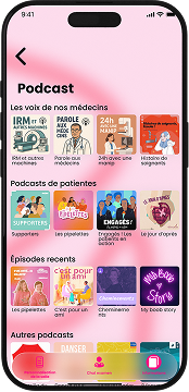 Podcast screen of the Nami app