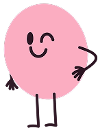 Mascot pulling a funny face