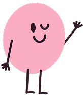 Mascot giving a wink