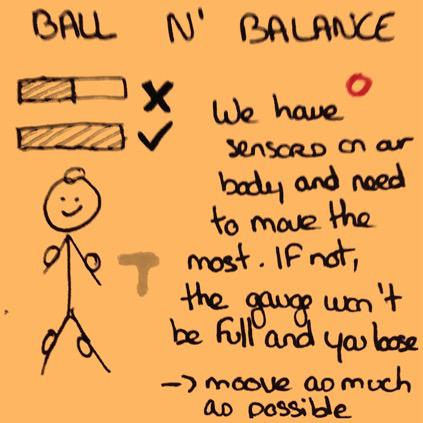 Ball n balance post-it